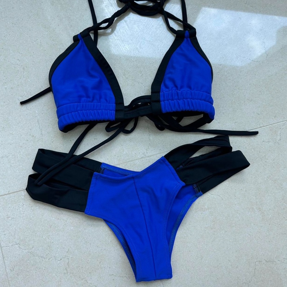 Montce black & blue bikini set